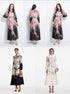 Premium Cotton Floral Dresses with Belt
